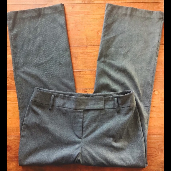 LOFT Pants - LOFT Small Patterned Navy Ann Slacks